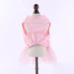 Robe florale pour chien avec nœud