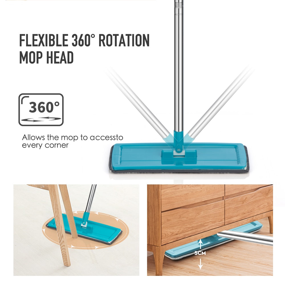 Magic Mop – Includes 4 Pads, 360° Rotatable & Washable