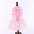 Robe florale pour chien avec nœud