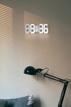 Digital 3D LED Wall Clock – Modern design with dimming function and optimal visibility