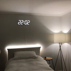 Digital 3D LED Wall Clock – Modern design with dimming function and optimal visibility