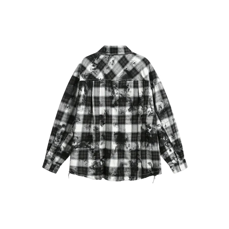 Men’s Black and White Long Sleeve Shirt