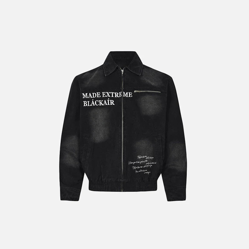 Men’s Y2K Washed Old Detroit Jacket
