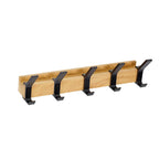 Nordivo Wall Coat Rack Moveable Double Hooks Scandinavian Design Wood Aluminium Space-Saving Modern