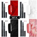 Precision Long-Lasting Gel Nail Polish Pen Set of 4