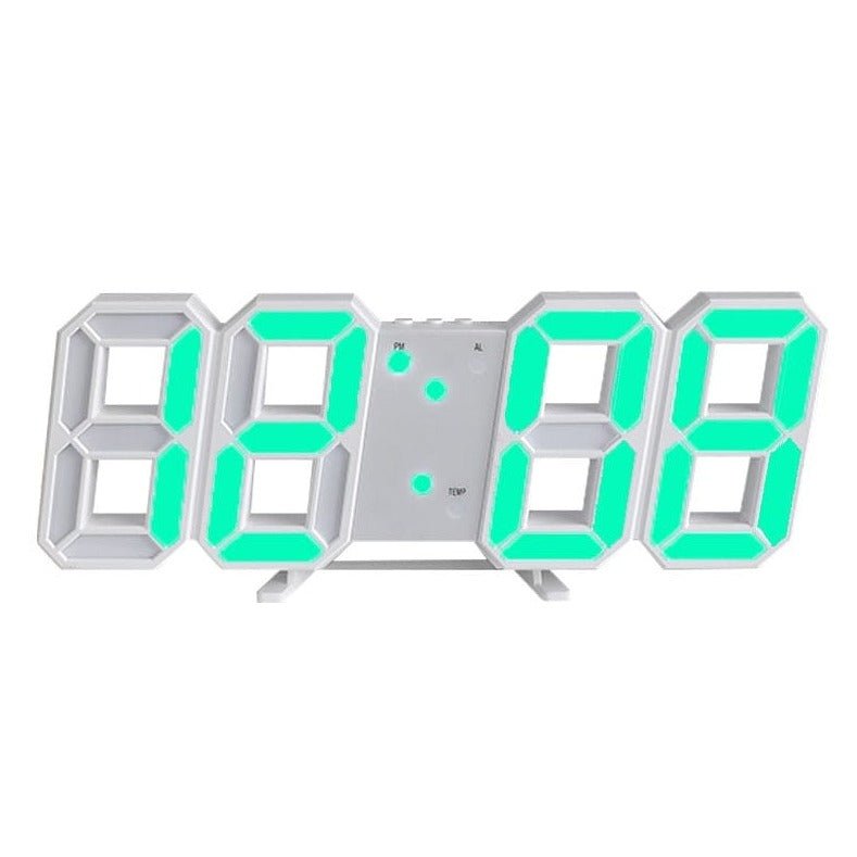Digital 3D LED Wall Clock – Modern design with dimming function and optimal visibility