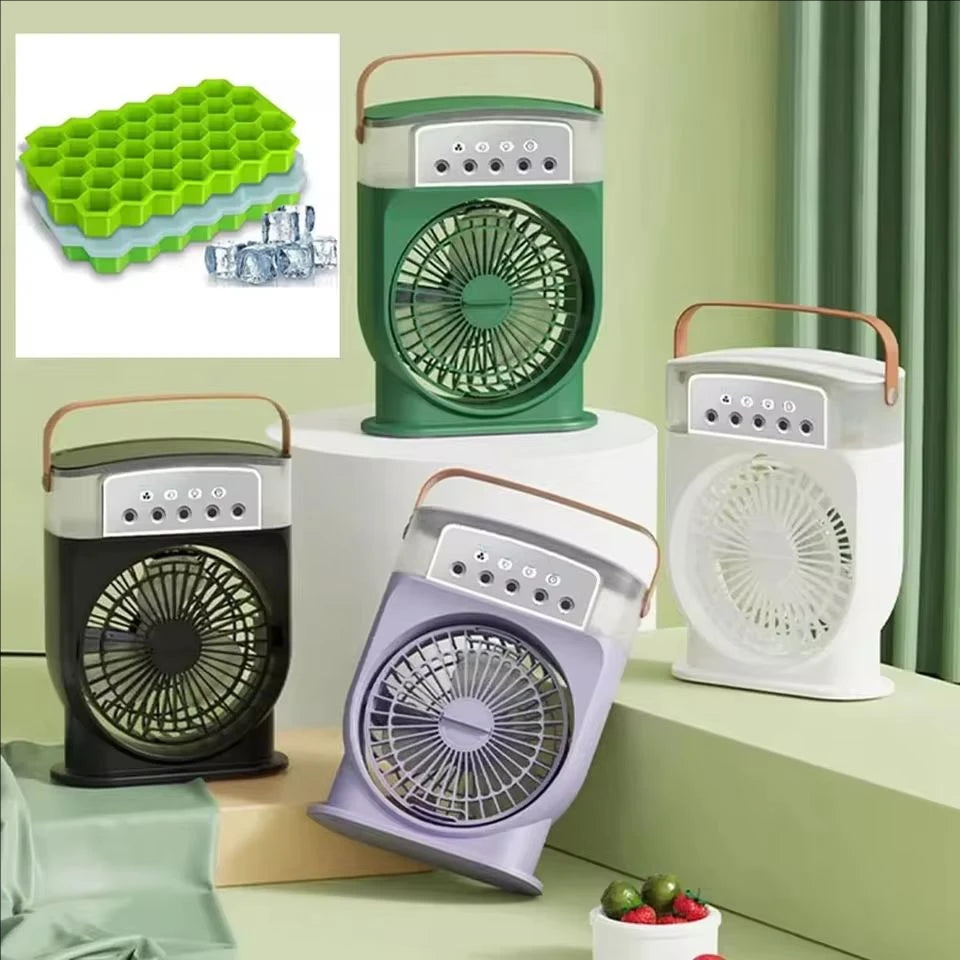 Portable Air Cooler Fan with Humidifier and LED Night Light