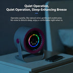 3600mAh Desktop Fan with 100 Speeds and Digital Display