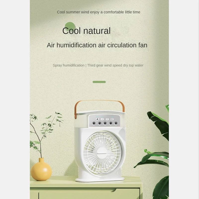 Portable Air Cooler Fan with Humidifier and LED Night Light