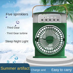 Portable Air Cooler Fan with Humidifier and LED Night Light