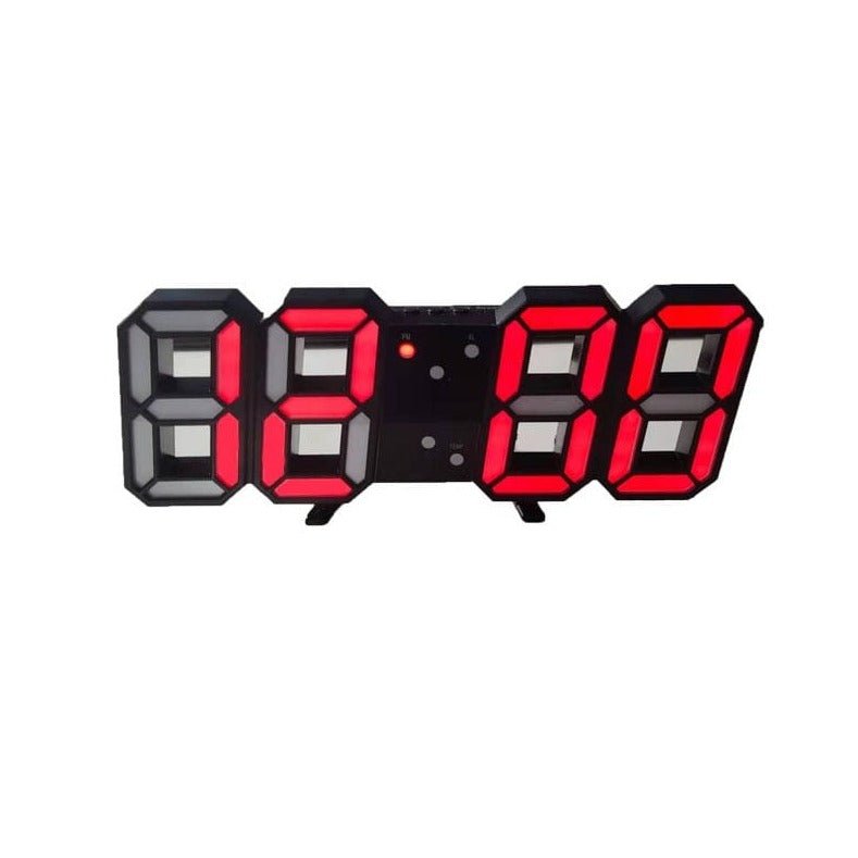 Digital 3D LED Wall Clock – Modern design with dimming function and optimal visibility