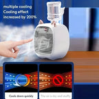 USB Mini Air Conditioning Fan with Humidifier for Desktop Cooling