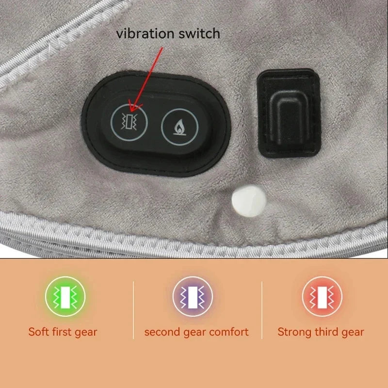 Heat Neck and Shoulder Massager USB Heating Cushion with Vibration