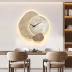 Scandinavian Luxury Wall Clock – Modern Design with Lighting