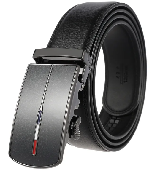 Elegant Luxe Men's Belt with Automatic Buckle
