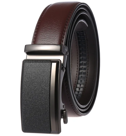 Elegant Luxe Men's Belt with Automatic Buckle