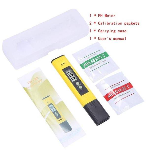 Digital LCD pH Meter Accuracy 0.01 Aquariums Swimming Pool pH Tester for Water Wine Urine Automatic Calibration