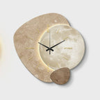 Scandinavian Luxury Wall Clock – Modern Design with Lighting