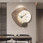 Scandinavian Luxury Wall Clock – Modern Design with Lighting