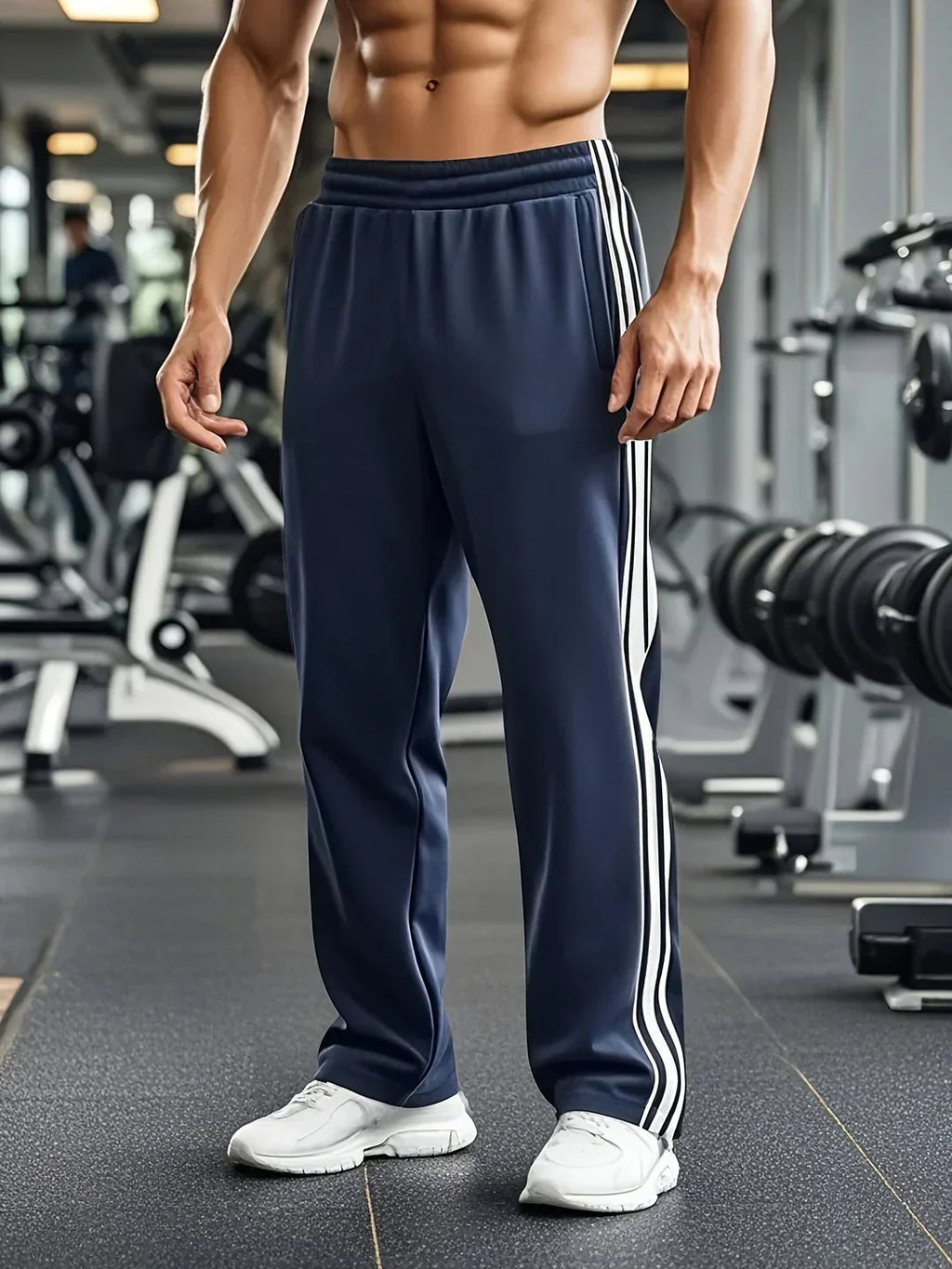 MoveFit Men's Sports Trousers – Comfortable Fit with Drawstrings at the Waist