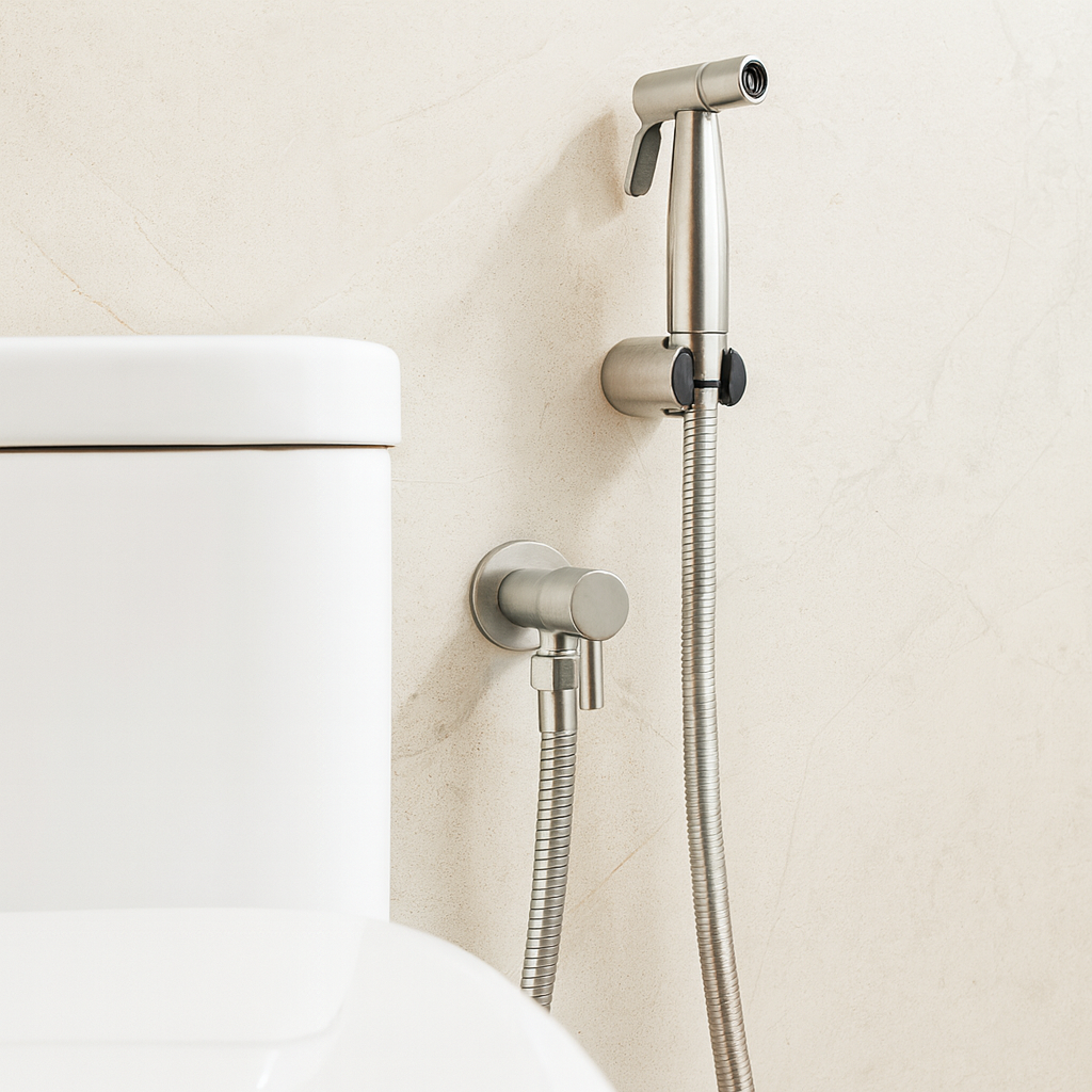 Edelstahl Bidetsprüher AquaNova – Hygienische Dusch WC Spray mit Wandhalterung-Zarado.uk