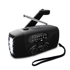 Self-Powered Emergency Radio – Hand Crank, Solar, Torch & Power Bank – FM/AM Radio, Essential for Disasters and Emergencies