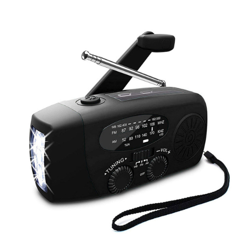 Self-Powered Emergency Radio – Hand Crank, Solar, Torch & Power Bank – FM/AM Radio, Essential for Disasters and Emergencies
