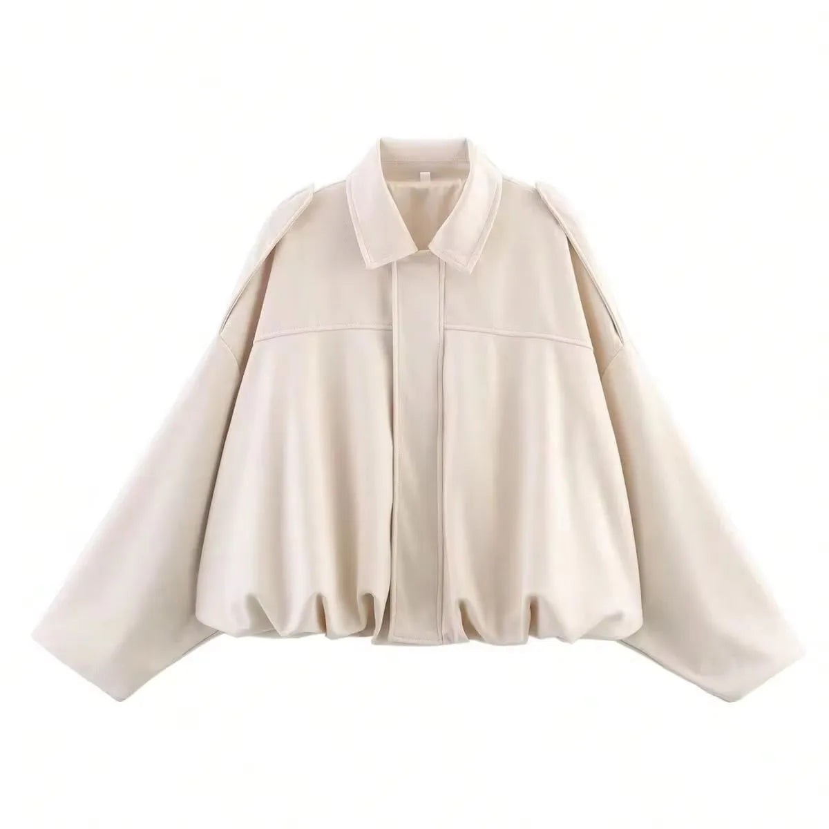 Stylish Ladies Suede Bomber Jacket – Brown Green Vintage Look