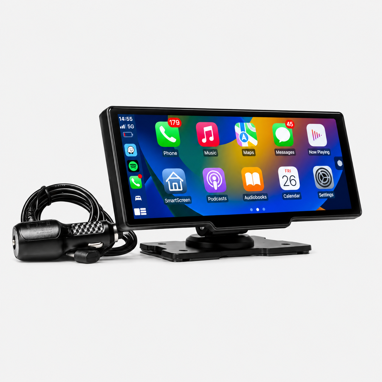 Wireless Apple CarPlay and Android Auto Display with Reversing Camera