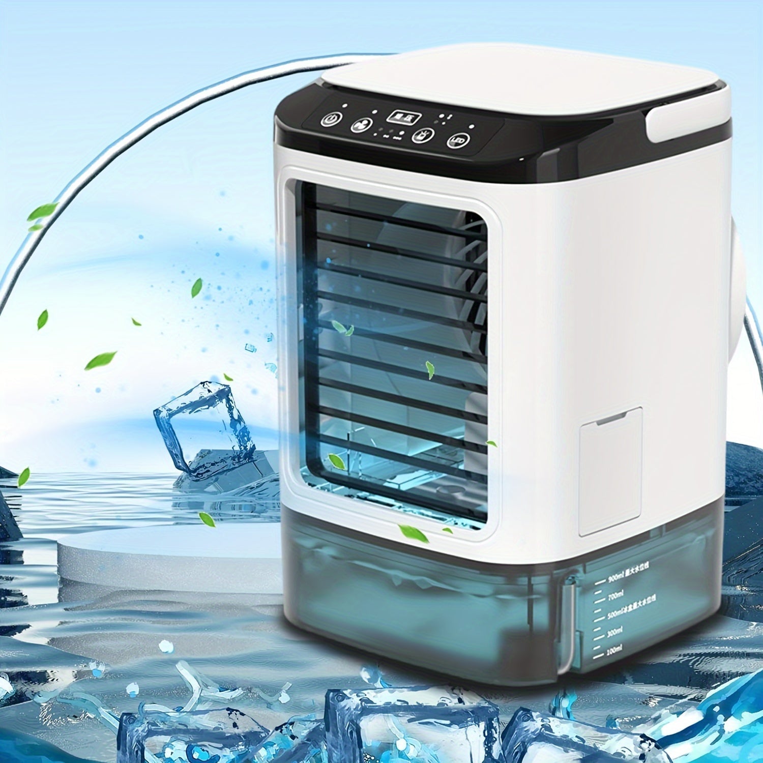 Portable Mini Air Conditioner Water-Cooled – USB Powered with Large Reservoir