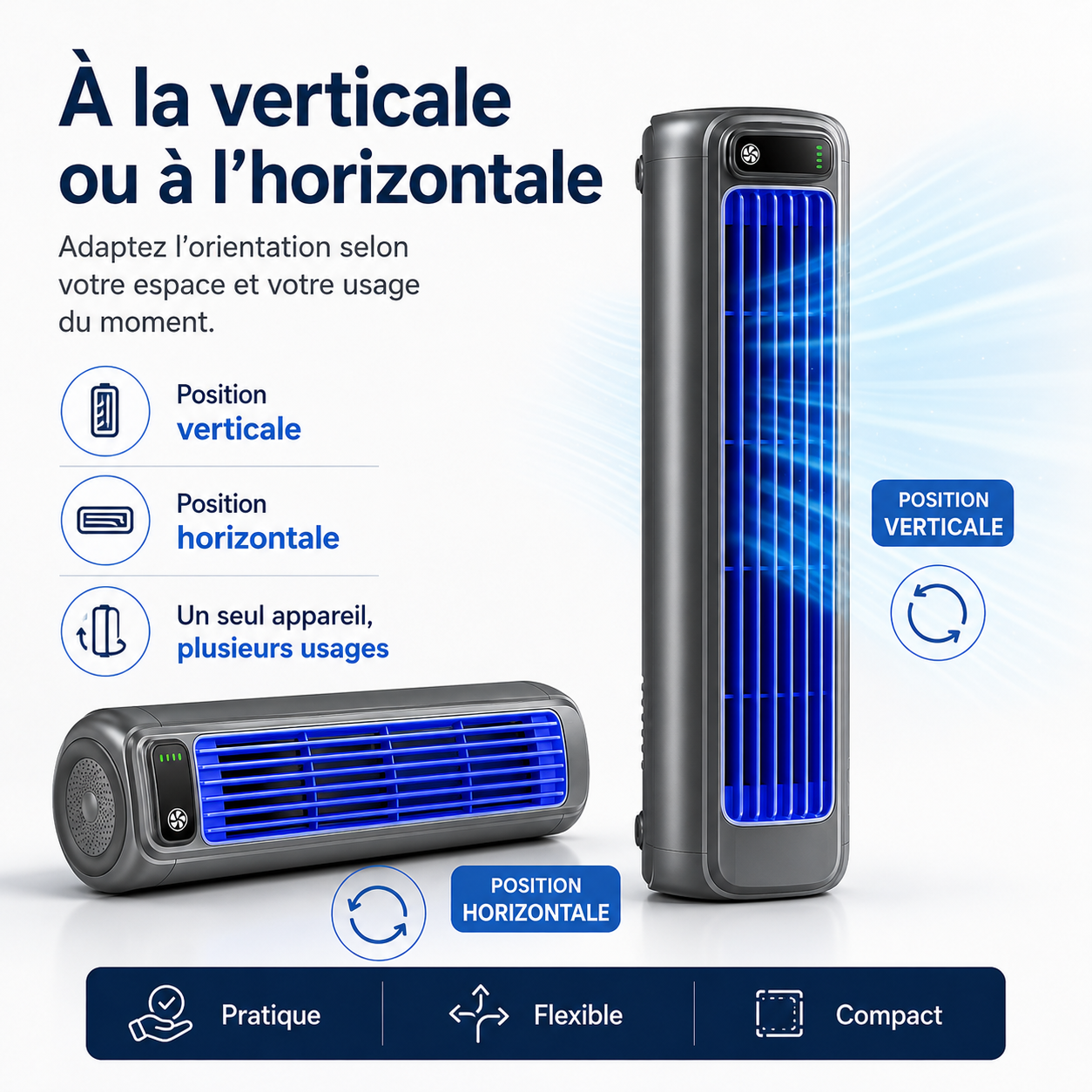 AirWave – Portable Rechargeable Air Conditioner with 12 Hours of Battery Life