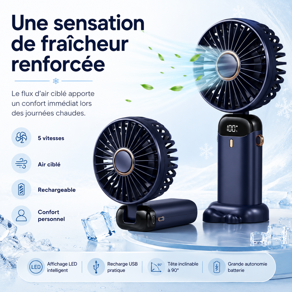 Rechargeable Portable Fan 5000mAh