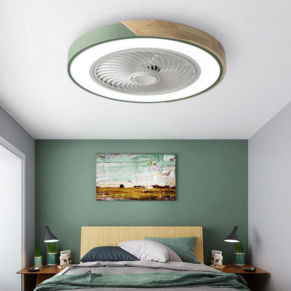 Modern Frameless LED Ceiling Fan – Elegant and Quiet Cooling with Remote Control
