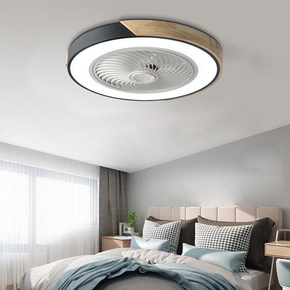 Modern Frameless LED Ceiling Fan – Elegant and Quiet Cooling with Remote Control