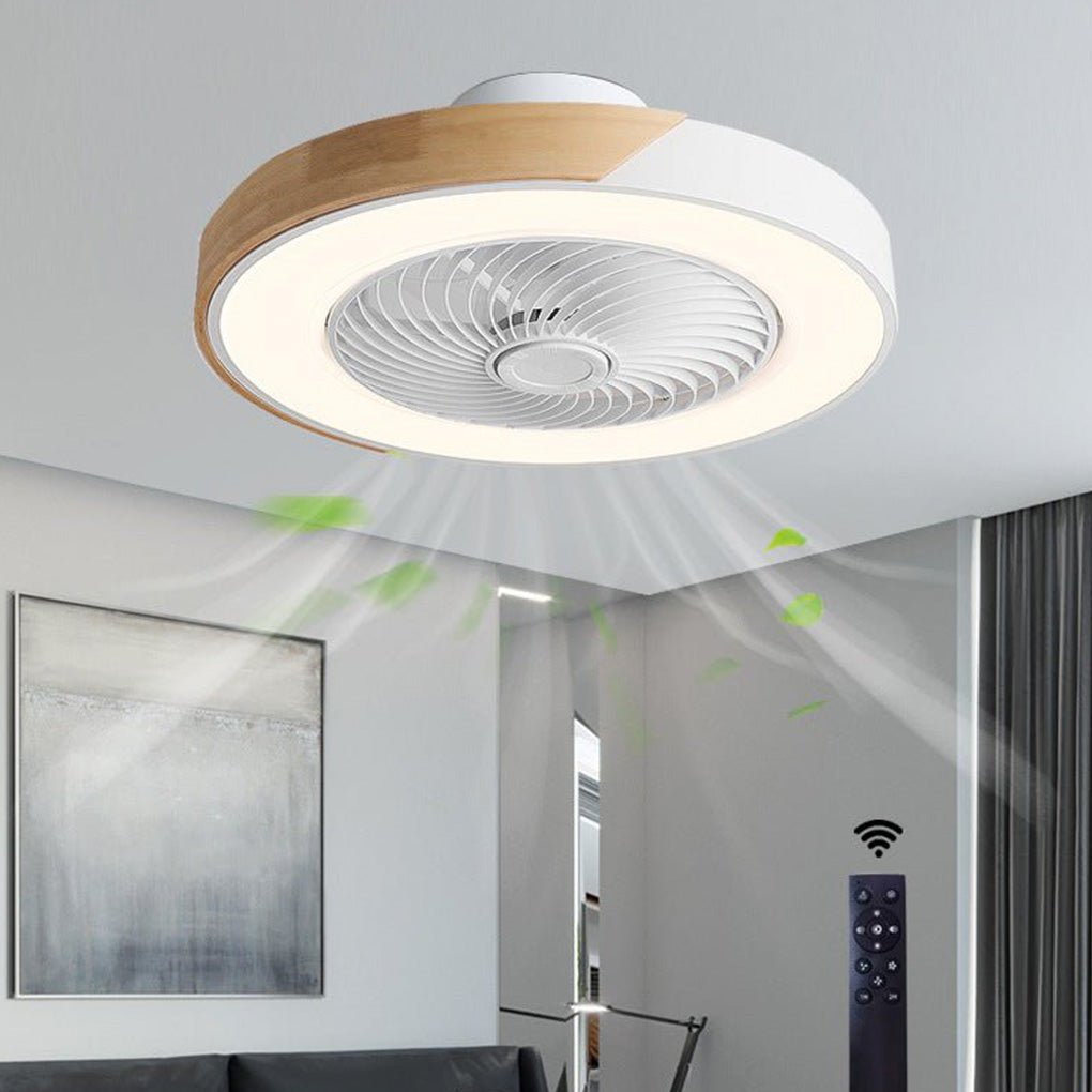 Modern Frameless LED Ceiling Fan – Elegant and Quiet Cooling with Remote Control
