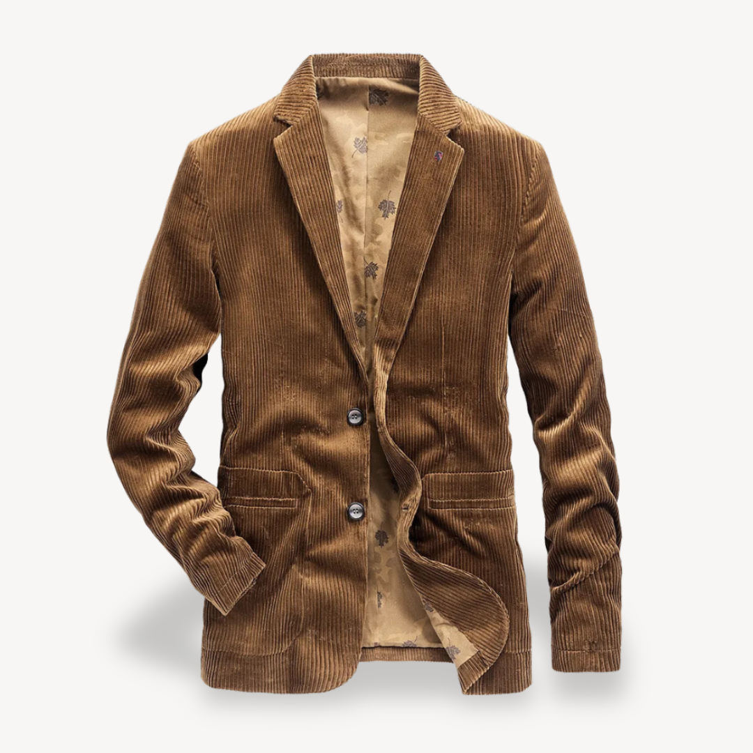 Men's Cordura Classic Blazer – Slim Fit Corduroy Jacket in Retro Style