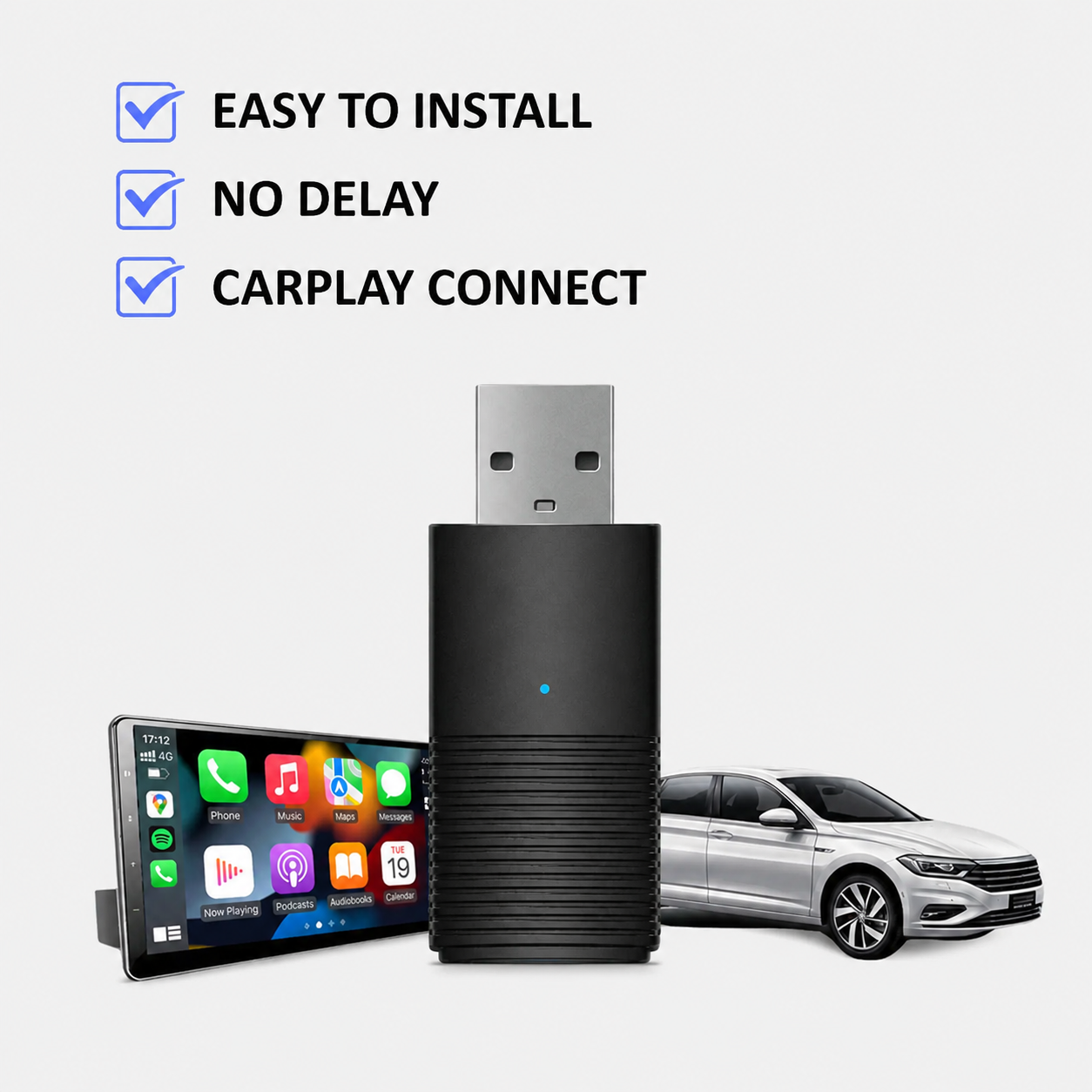 Wireless Apple CarPlay and Android Auto Adapter