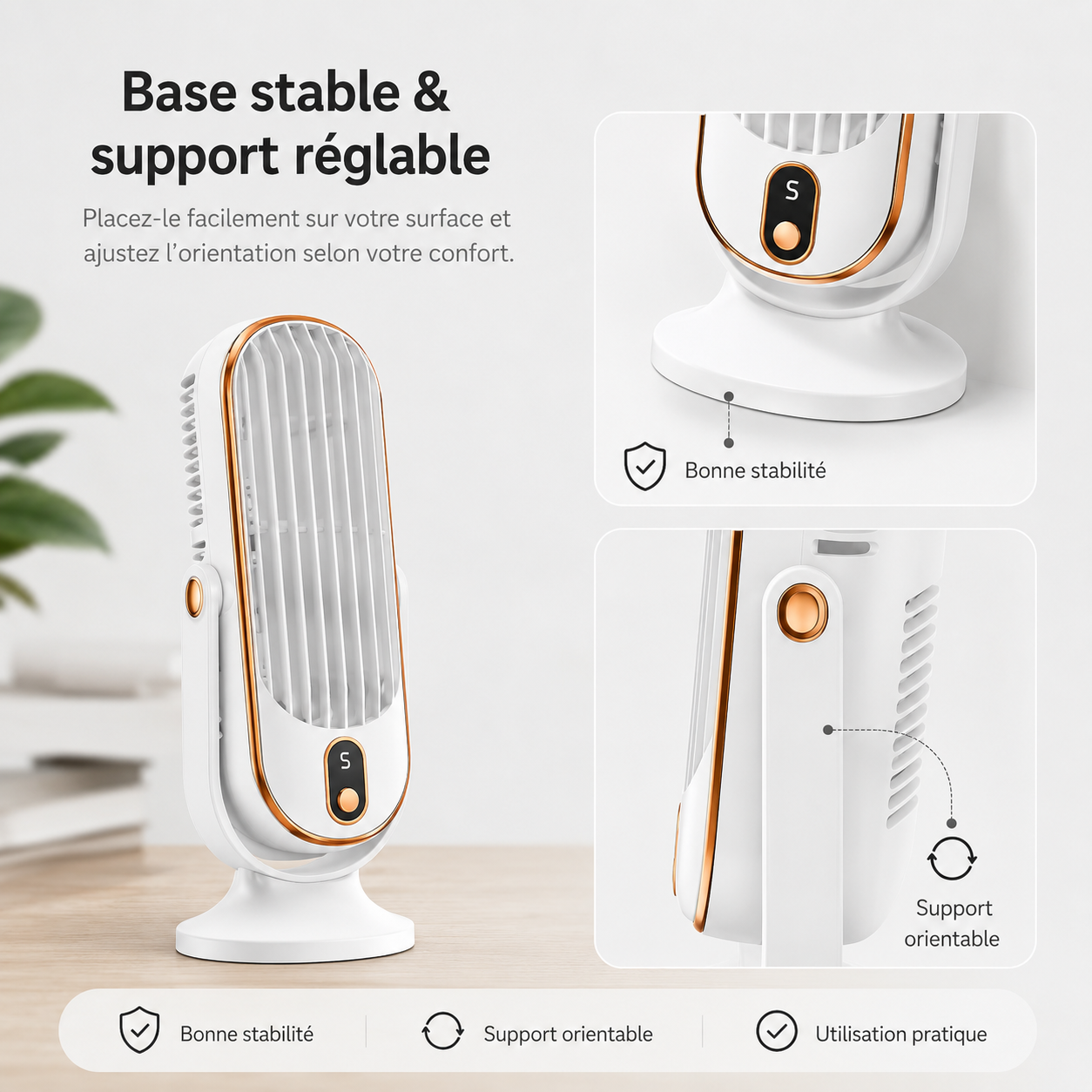 AeroLux Elite Cooling Fan | Dual Motor, 720° Rotation, USB Rechargeable & Ultra Silent for Ultimate Comfort Anywhere
