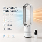 AeroLuxe Blade-Free Tower Unit for All-Season Comfort
