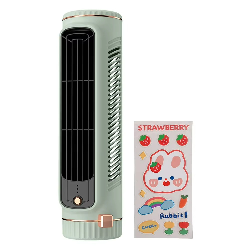 AeroBreeze Bladeless Fan | 360° Air Circulation with Ice-Cooling Breeze