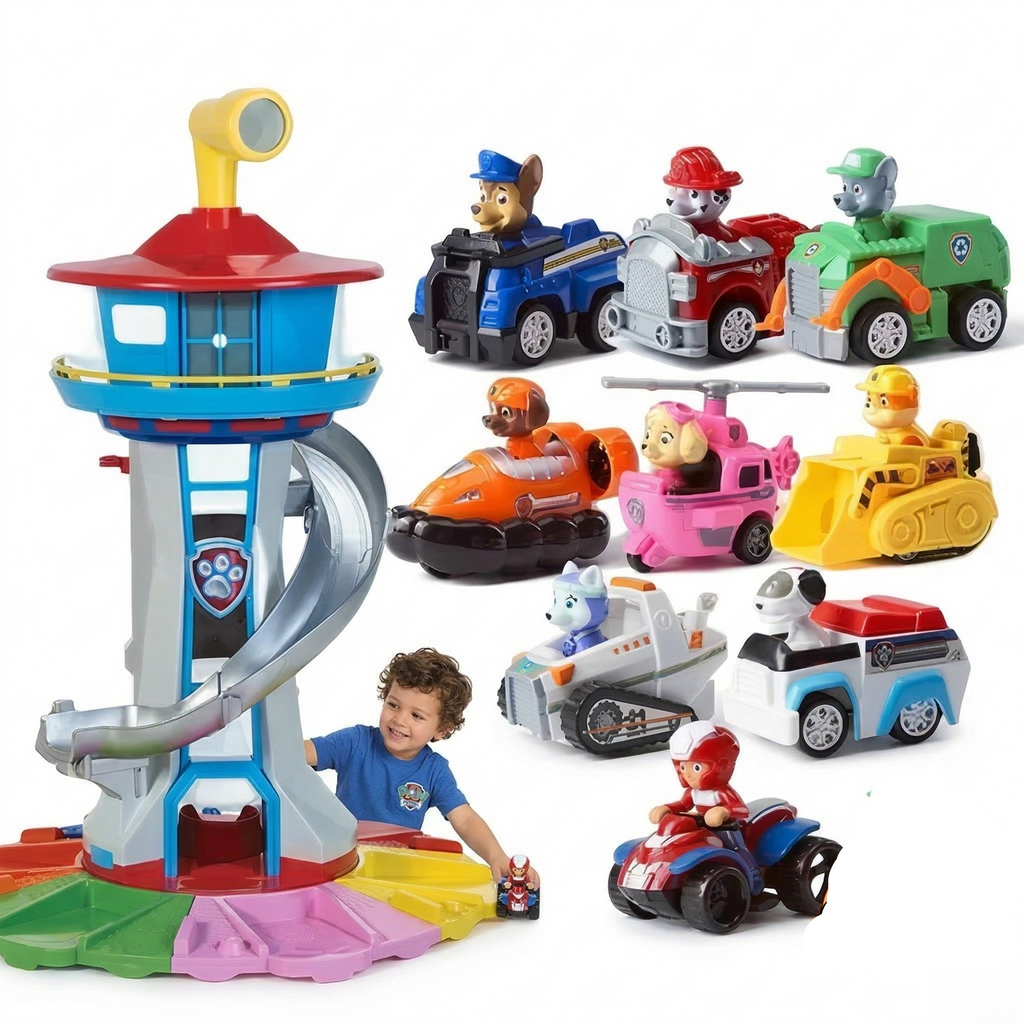 Paw Patrol Play Tower with Vehicles and Figures