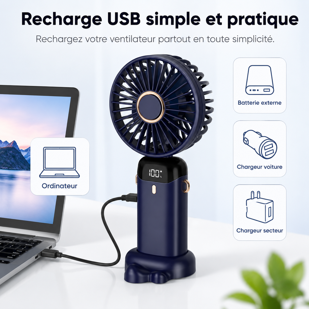 Rechargeable Portable Fan 5000mAh