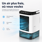 Portable Mini Air Conditioner Water-Cooled – USB Powered with Large Reservoir
