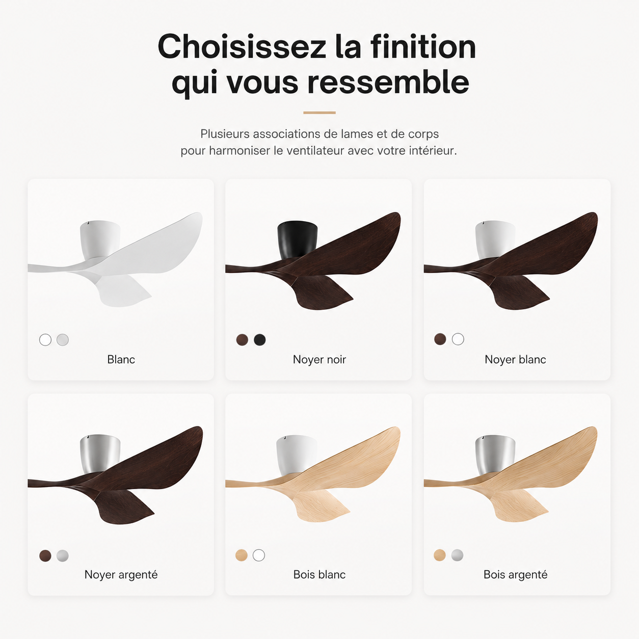Nelvarn – Minimalist Ceiling Fan with Blades