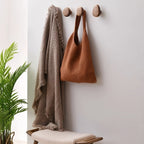 WoodCraft Wooden Wall Hooks Set – Handmade design of walnut and beech wood