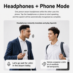 AI Translation Earbuds with Real Time Two Way Translation