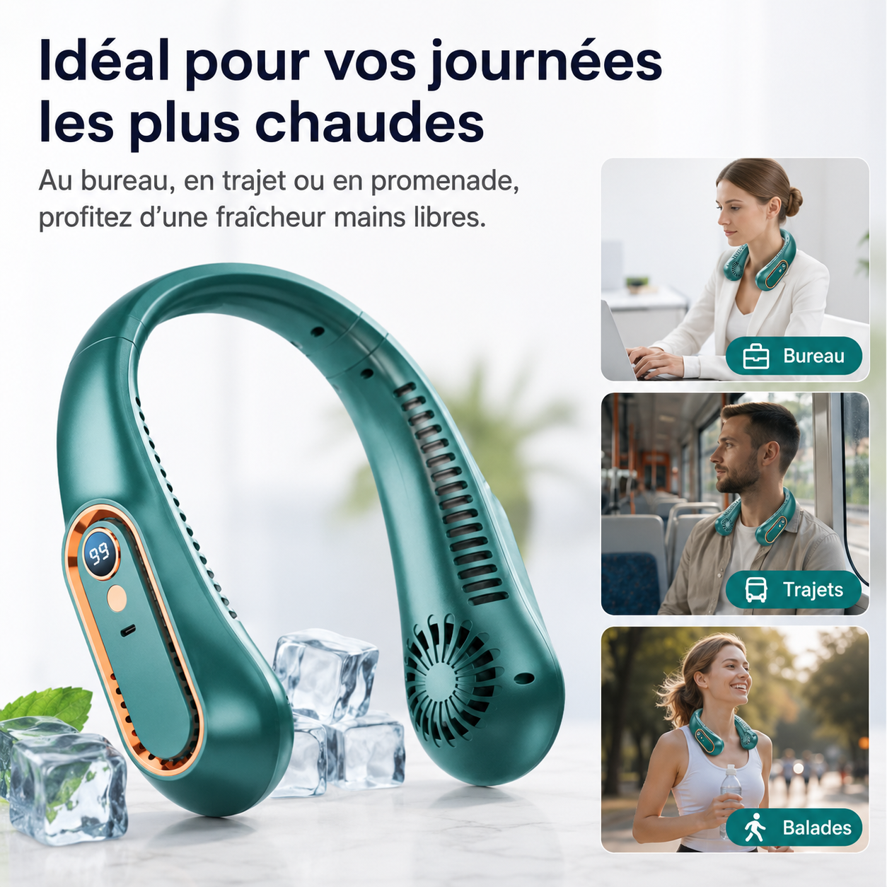 Neck Fan - Silent & Portable
