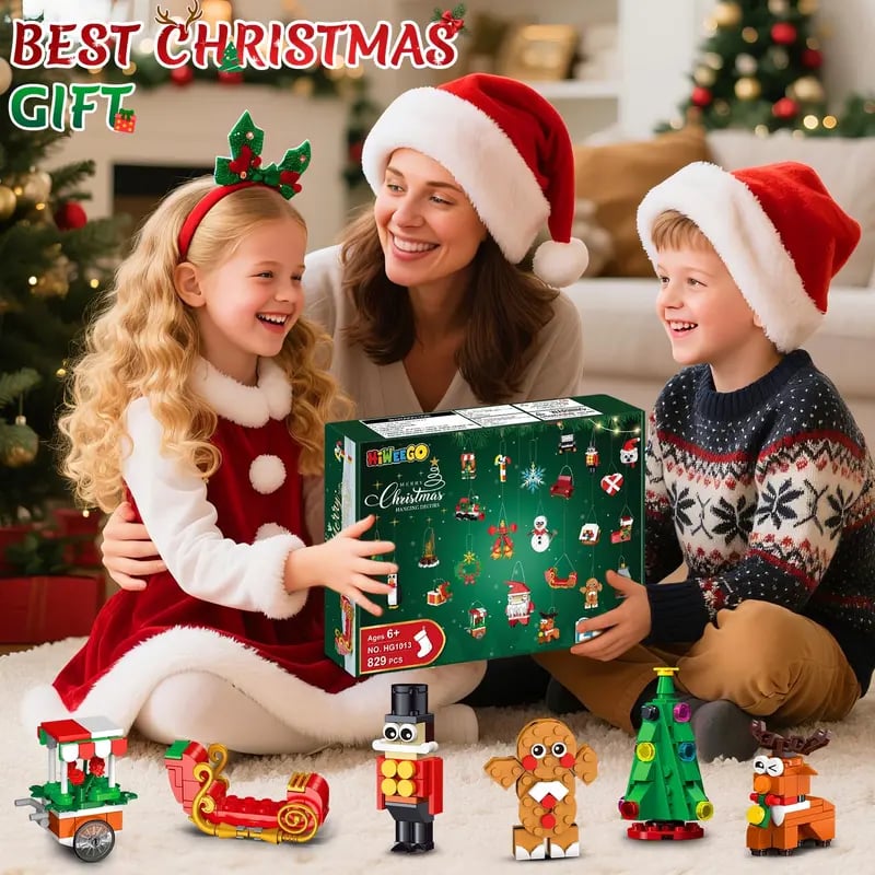 CraftVent | 24 Days Christmas Countdown Ornaments Building Set Advent Calendar