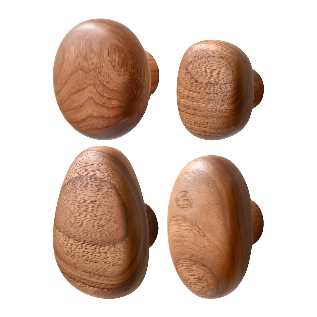 WoodCraft Wooden Wall Hooks Set – Handmade design of walnut and beech wood