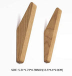 Wooden Wall Hooks Set Nordhaak – 6 Minimalistic Coat Hooks Made from Solid Wood